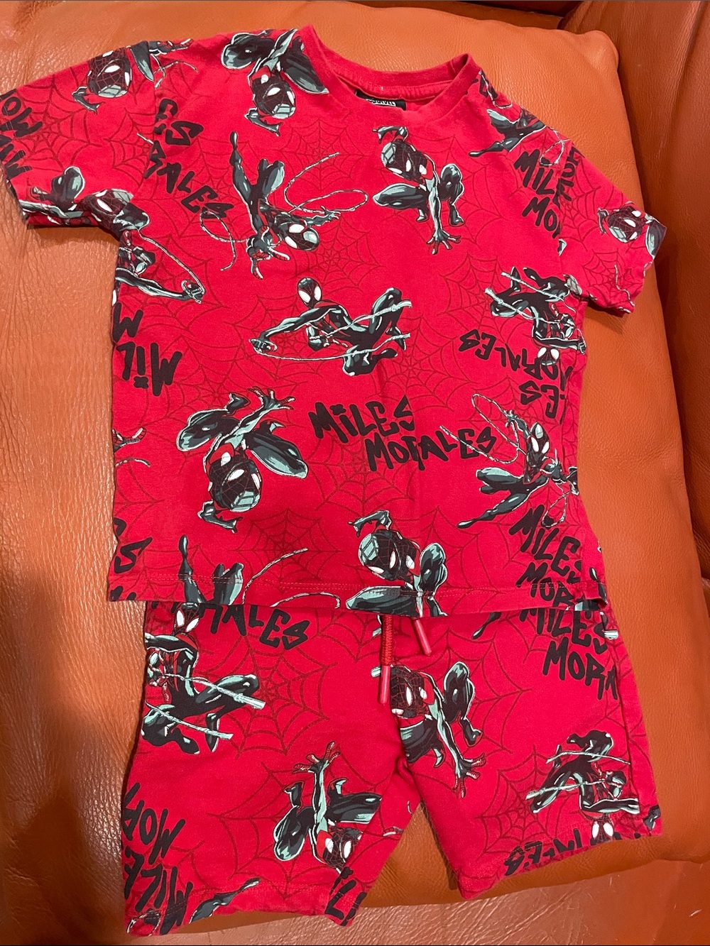 Miles Morales Red Kids Set - Short Sleeve & Shorts